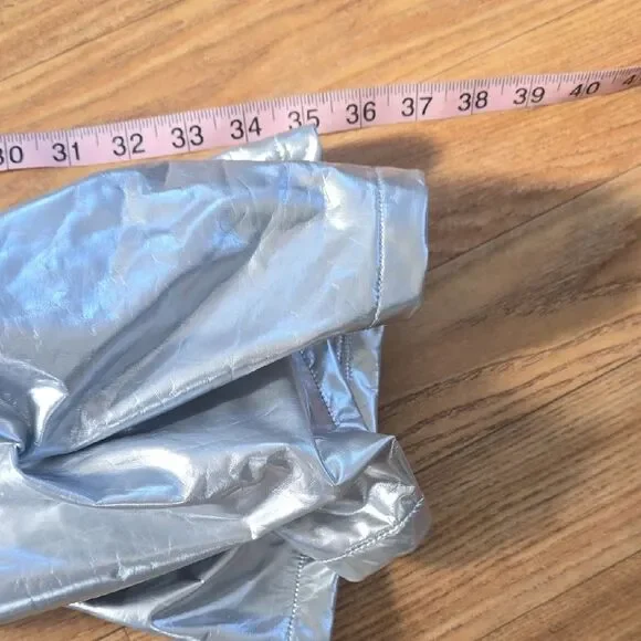 PrettyLittleThing Silver Flare Pants - Picture 8 of 9